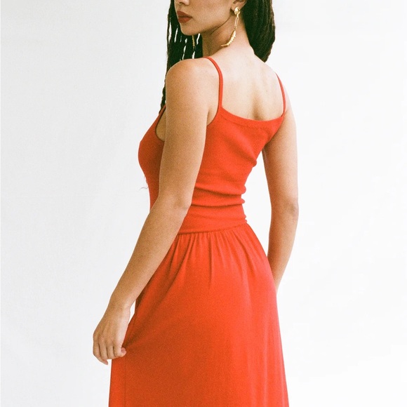 Gil Rodriguez LaPointe Dropwaist Midi Dress - Tomate - Picture 5 of 8